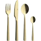 Aida Raw Cutlery Champagne Gold Colour Coating 24 Pcs Set - Gold - ONE SIZE x 35.2