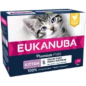 Eukanuba 12x85g kana Kitten viljaton kissan märkäruoka