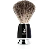 Muhle Rytmo Shaving Brush High-Grade Resin Black Pure Badger