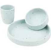 Done by Deer silikoninen ruokailusetti Confetti Blue