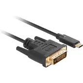 Lanberg USB-C > DVI-D Kaapeli Musta - 3m