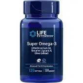 Life Extension - Super Omega-3 EPA/DHA seesamilignaanien ja oliivi-uutteen kanssa, EU-versio (120 enteropäällystettyä pehmeää kapselia)