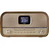 Soundmaster DAB970BR1 -stereomusiikkikeskus, DAB+/FM, CD, USB ja Bluetooth, kulta/puu