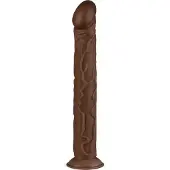 Real Fantasy Dildo David XXL joustava PVC, imukupilla, realistinen muotoilu