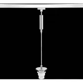 FISCHER&HONSEL GMBH Riippuvalaisin E27 54221 kiskolle HV-Track 4 Pendel E27, himmennettävä, Alumiini/harmaa/sinkki, Olohuone/ruokailutila, Metalli, Moderni
