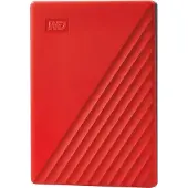 Western Digital 2TB My Passport, ulkoinen 2.5" kiintolevy, USB 3.0, punainen/musta