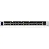 Ubiquiti USW-Pro-48-POE Networks UniFi Pro 48-Port PoE Hallittu L2/L3 Gigabit Ethernet (10/100/1000) Power over Ethernet -tuki 1U Hopea (USW-Pro-48-POE)