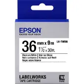 Epson tarrakasetti vakio - LK-7WBN vakio musta/valk. 36/9, Musta valkoisella, Japani, LabelWorks LW-1000P LabelWorks LW-900P, 3,6 cm, 9 m, 1 kpl