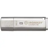 Kingston 32GB IronKey Locker+ 50, salattu 3.2 Gen1 USB-A -muistitikku, 145/115 MB/s, hopea