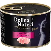 Dolina Noteci 12x185g, Premium Junior, runsaasti kalkkunaa, kissan märkäruoka