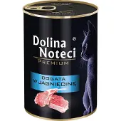 Dolina Noteci 12x400g, Premium, runsaasti karitsaa, kissan märkäruokaa