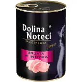 Dolina Noteci 12x400g, Premium, Junior, runsaasti kalkkunaa, kissan märkäruokaa