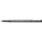 Staedtler Pigment Liner 308, Musta, Musta, Harmaa, 0,8 mm, Hienojakoinen, Pyöreä, Väriainepohjainen muste (308 08-9)