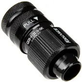 Koolance QD3 Female Quick Disconnect No-Spill -pikaliitin, 13/19mm ruuviliitäntä, musta