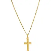 Top Gold hopeinen palloreuna risti kullattu 5256761500