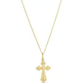 Top Gold hopeinen ortodoksi risti kullattu 5256771500
