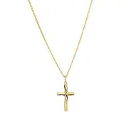 Top Gold kullattu hopeinen ristiriipus timanttileikkauksella 52 5089 1500