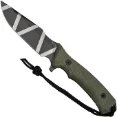 ANV Knives M311 SPELTER DLC Camo Elmax, Olive Micarta Handle, Black Kydex Sheath, survival knife