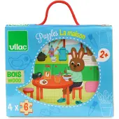 Vilac Puzzle 4 x 6 palan : Talo