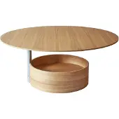 Maze Parasol L -sohvapöytä Ø 90 cm Oak