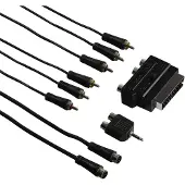 Hama Universal DVD Kit -ääni/video-adapterikaapeli, 2 m, musta