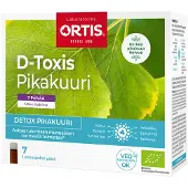 Kärkkäinen D-Toxis Detox Pikakuuri Vadelma 7x15 ml luomu ravintolisä