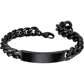 Lykken Strong panssarilaattaranneketju 8 mm musta 19-8BLACK