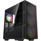 DeepCool CH560 -miditornikotelo ikkunalla ja RGB-valaistuksella, musta