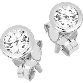 Lykken Casuals valkokultaiset tappikorvakorut zirkonia 4 mm