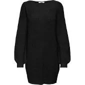 JDY Jdywhitney Megan L/S Boat Dress Knt Noos - Black - XS