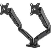 Manhattan Aluminum Gas Spring Dual Monitor pöytäteline kahdelle näytölle (13-27, max 6.5 kg)