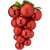 Sublime Market Connect Joulupallot - Määrittelemätön - Muovi - 15 cm - Viinirypäleet - Punainen