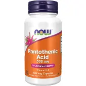 NOW,NOW Foods,NOW,NOW Foods Pantoteenihappo, 500 mg - 100 kapselia