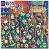 Eeboo Palapeli - 1000 Tiilet - 58,4x58,4 cm - Holiday Ornamentti - - OneSize - Palapelit