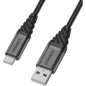 Otterbox Premium USB-A – USB-C -kaapeli, 1 m, musta