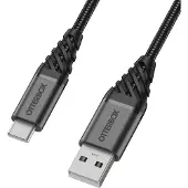 Otterbox Premium USB-C – USB-A -kaapeli, 2 m, musta