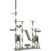 vidaXL Kissan kiipeilypuu 230-250cm harmaa