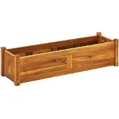 vidaXL Puutarhan korotettu kukkalaatikko akaasiapuu 100x30x25 cm