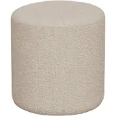 House Nordic Rie - Pouf In Bouclé, Beige, Ø34X36 Cm - Beige - ONE SIZE