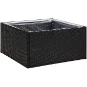 vidaXL Kukkalaatikko musta 80x80x40 cm polyrottinki