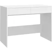 vidaXL Työpöytä, valkoinen, 101x50x76,5 cm, puupohjainen materiaali
