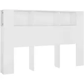 vidaXL Sängynpääty säilytystilalla valkoinen 160x18,5x104,5 cm