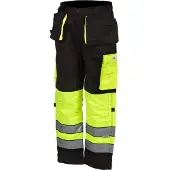 Priha Huomioriipputaskuhousut Priha 4132 neonkeltainen musta 52