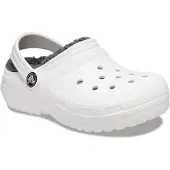 Crocs Classic Vuorelliset Pistokkaat, White/Grey, 24-25