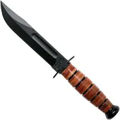 Ka-Bar Short USMC Knife 1250, leather sheath