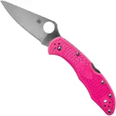 Spyderco Delica 4 kääntöveitsi, FRN, Flat Ground, pinkki