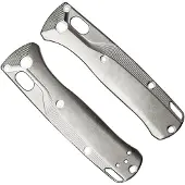 Flytanium Benchmade Mini Bugout Scales, Crossfade Titanium Stonewash