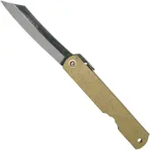 Higonokami pocket knife 7.3 cm HIGOC1B, Blue paper steel, Bronze Finished Steel