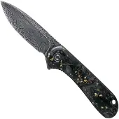 CIVIVI Elementum C907C-DS1 Damascus, Shredded Gold Carbon fibre pocket knife