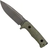 Lionsteel T5B-CVG Green Canvas Micarta Black fixed knife